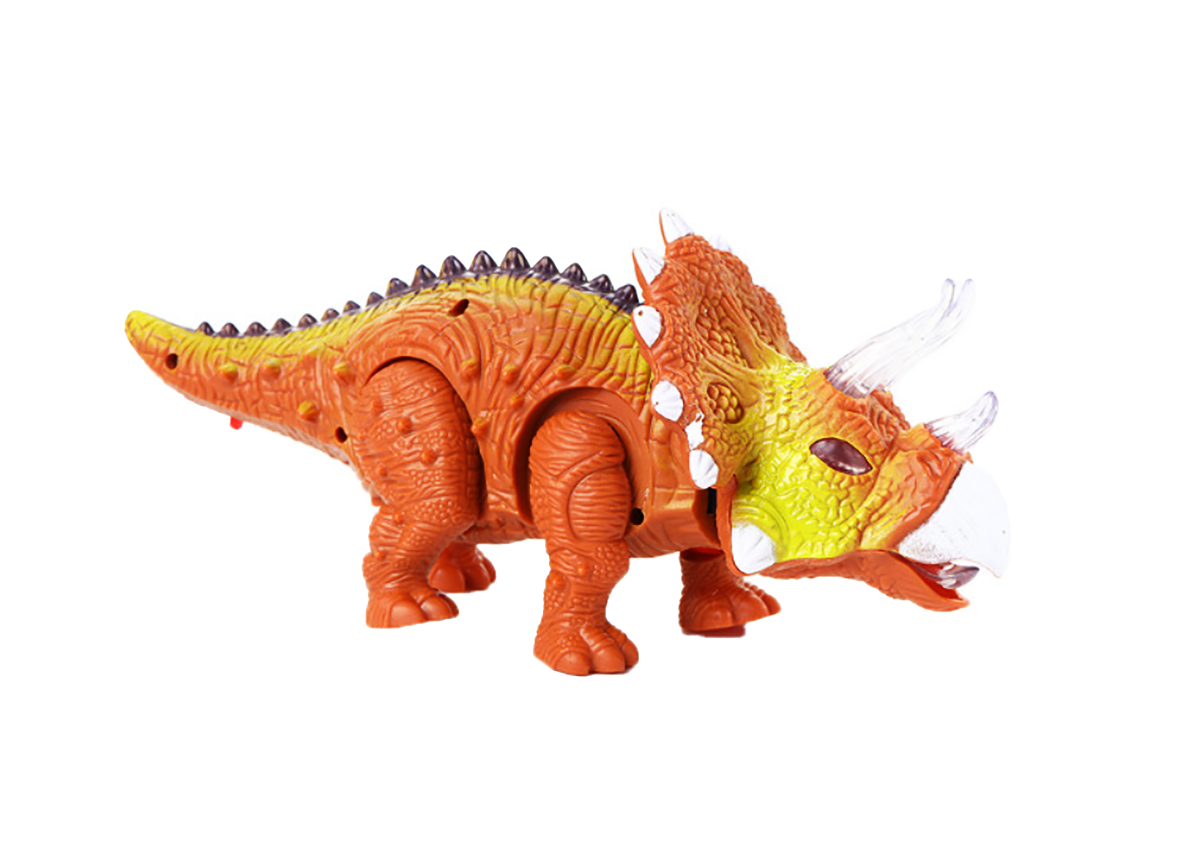 Игрушечный динозавр SUNROZ Dino World трицератопс со световыми и звуковыми эффектами Оранжевый (SUN7277)