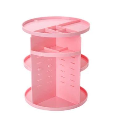 Органайзер для косметики 360° Rotation Cosmetic Box круглый Розовый (AR003975)