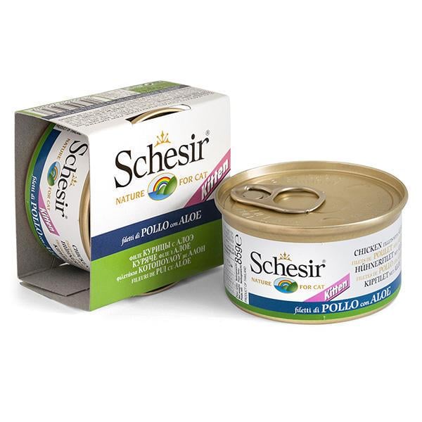 Корм вологий Schesir Chicken Aloe Kitten 85 г