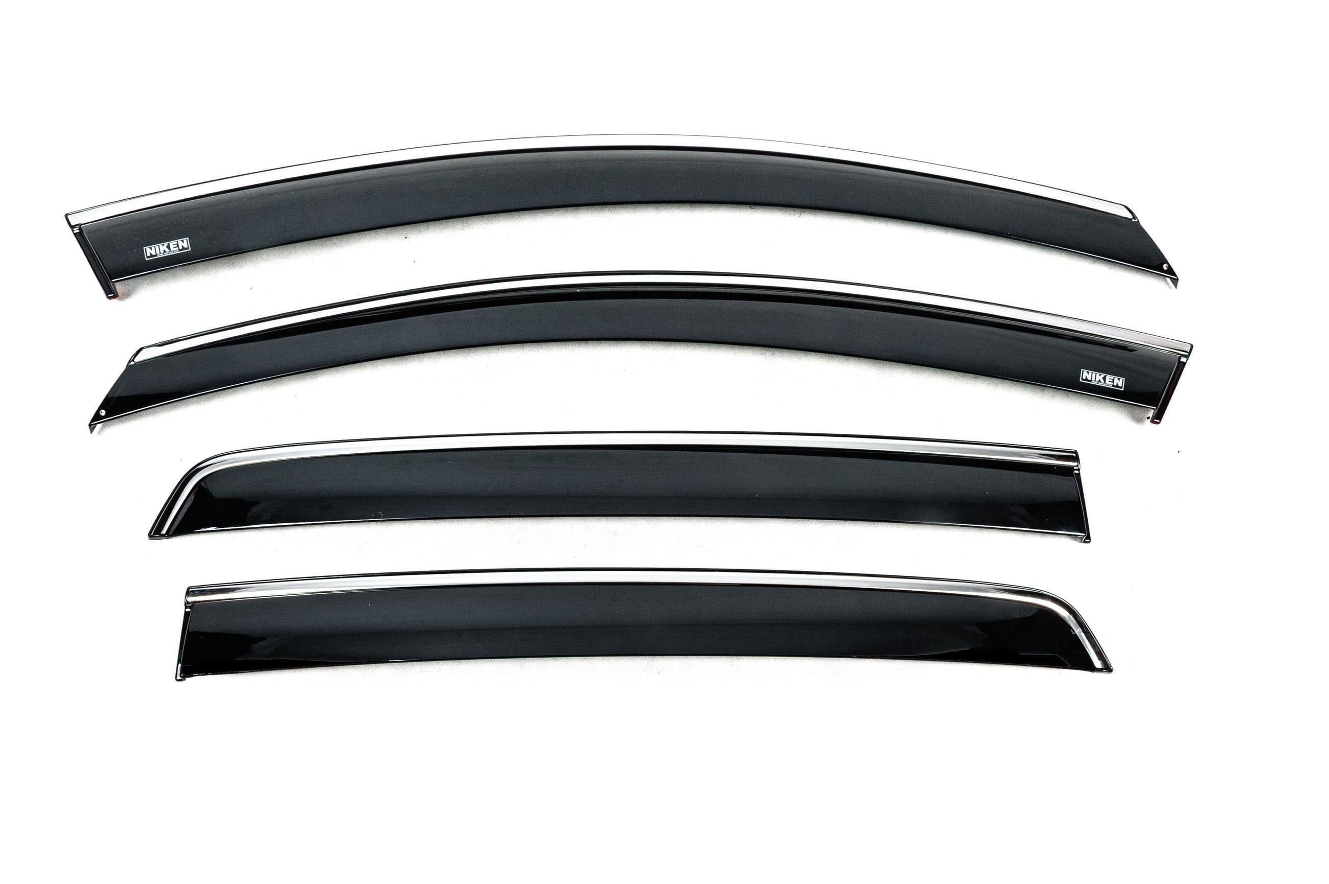 Ветровики с хромированным молдингом Niken HB для Volkswagen Golf 5 2003-2009 гг. поликарбонат 4 шт. Черный (183125) Ветровики с хромированным молдингом Niken HB для Volkswagen Golf 5 2003-2009 гг. поликарбонат 4 шт. Черный (183125)