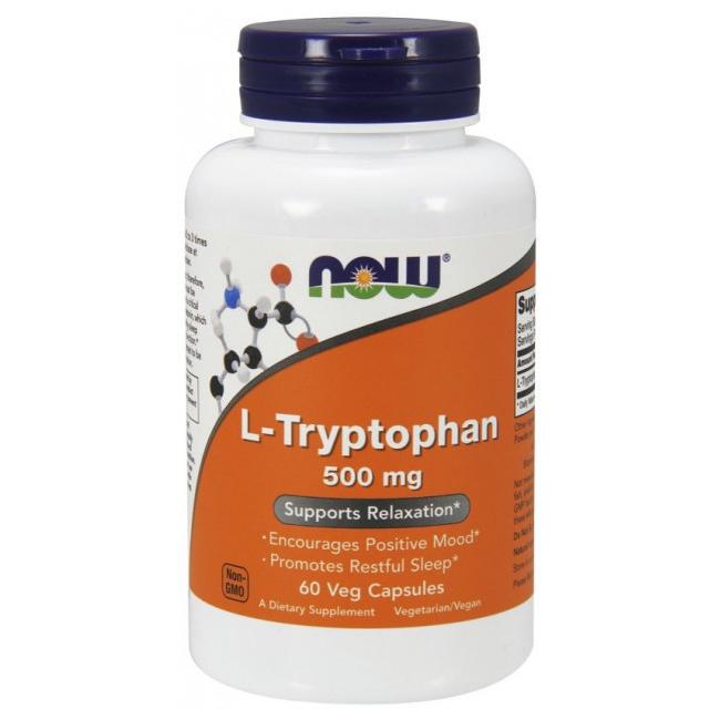 Триптофан L NOW Foods L-Tryptophan 500 mg 60 капс.