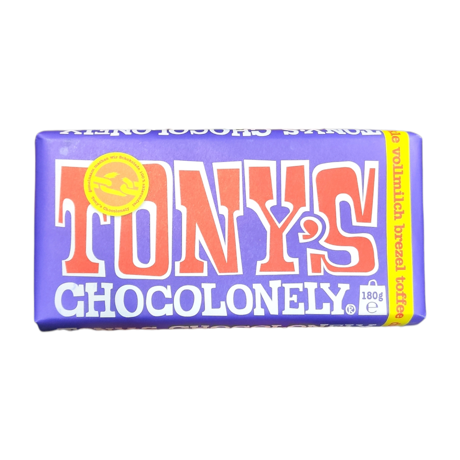 Шоколад Tony's Chocolonely Pretzel&Toffee Dark Milk з ірисками в темному молочному шоколаді 180 г (0140)