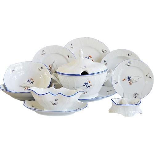 Столовый сервиз Thun Bernadotte Гуси фарфор на 6 персон 26 пр. (5936B51)