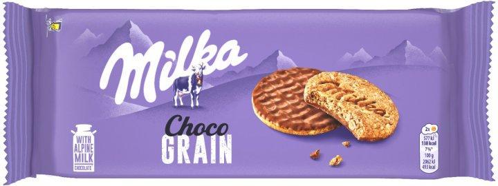 Печенье Milka Choco Grain цельнозерновое в шоколаде 126 г