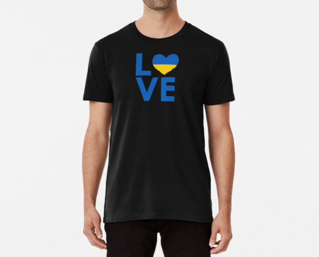 Футболка чоловіча патріотична Stedman з принтом Love Ukraine S Чорний (22844327)