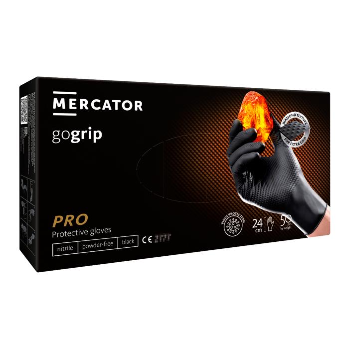 Рукавички нітрилові Mercator gogrip XL 50 шт. Black - фото 1