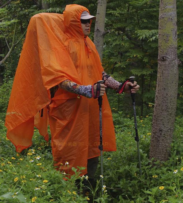 Пончо-тент 3F Ul Gear 15D nylon Multi use P-15D Orange - фото 2