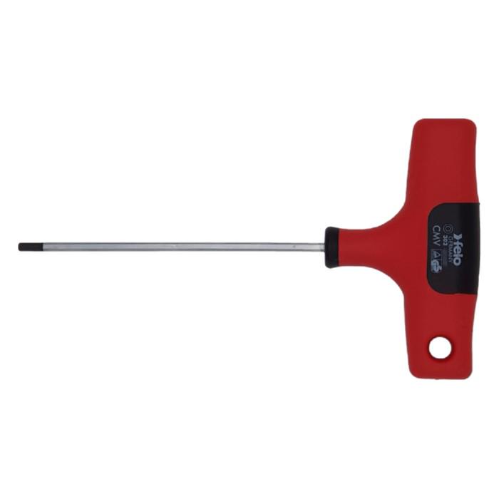 Отвертка Т-образная Felo шестигранник SW CrMoV сталь хромированная 2-х компонентная ручка 30320380 2,0х100 мм (14676)