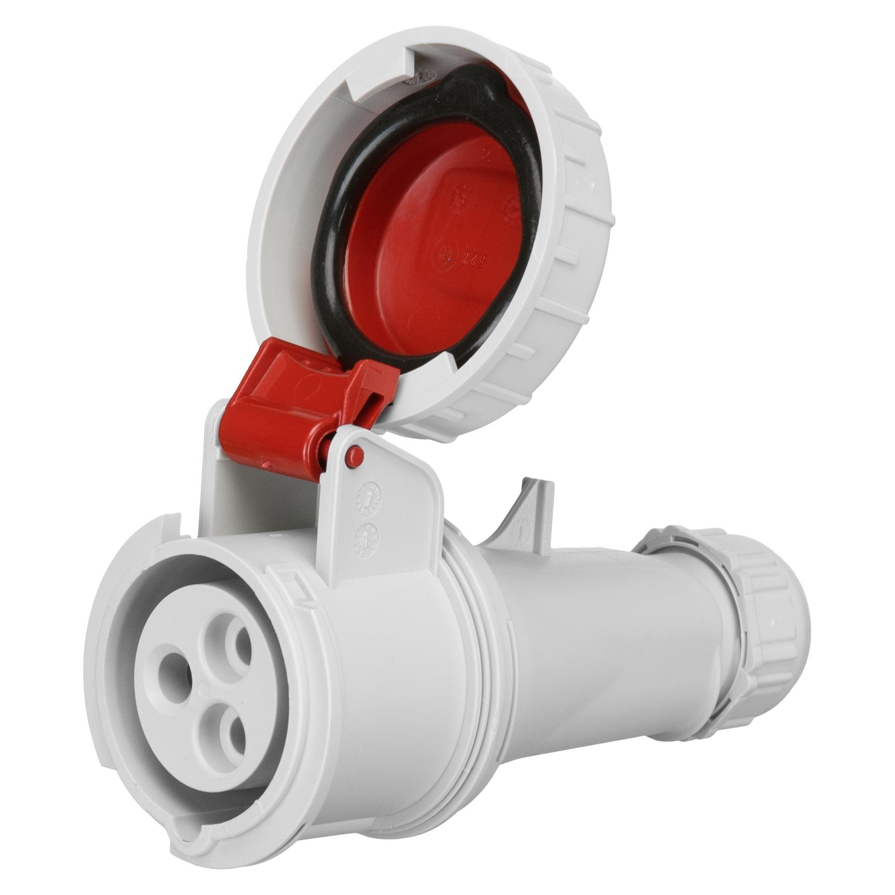 Розетка кабельна IDE 16А 380V 2P+E IP67 (3701)