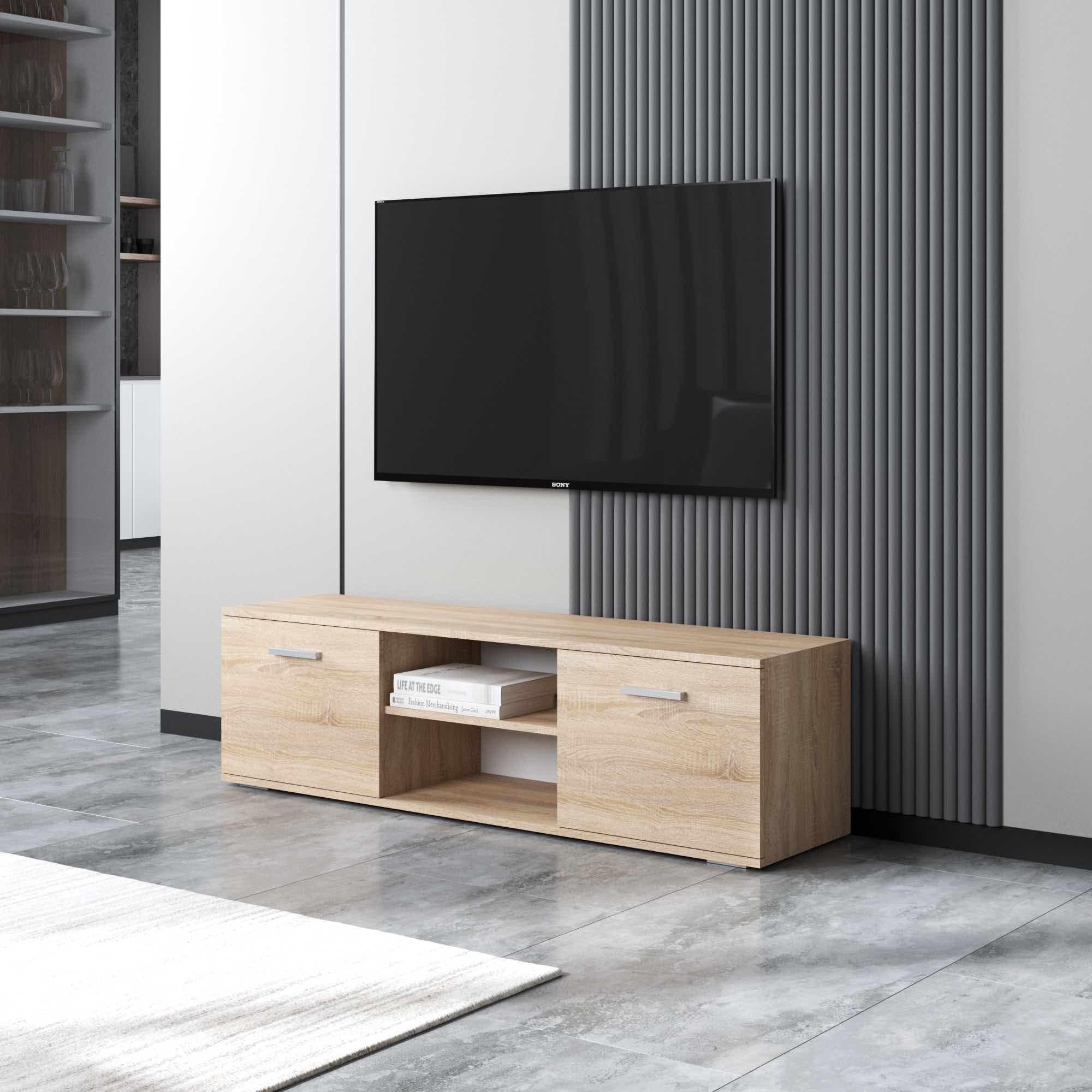 Тумба під телевізор з дверцятами ЛДСП Дуб Сонома Тумба під телевізор з дверцятами ЛДСП Дуб Сонома