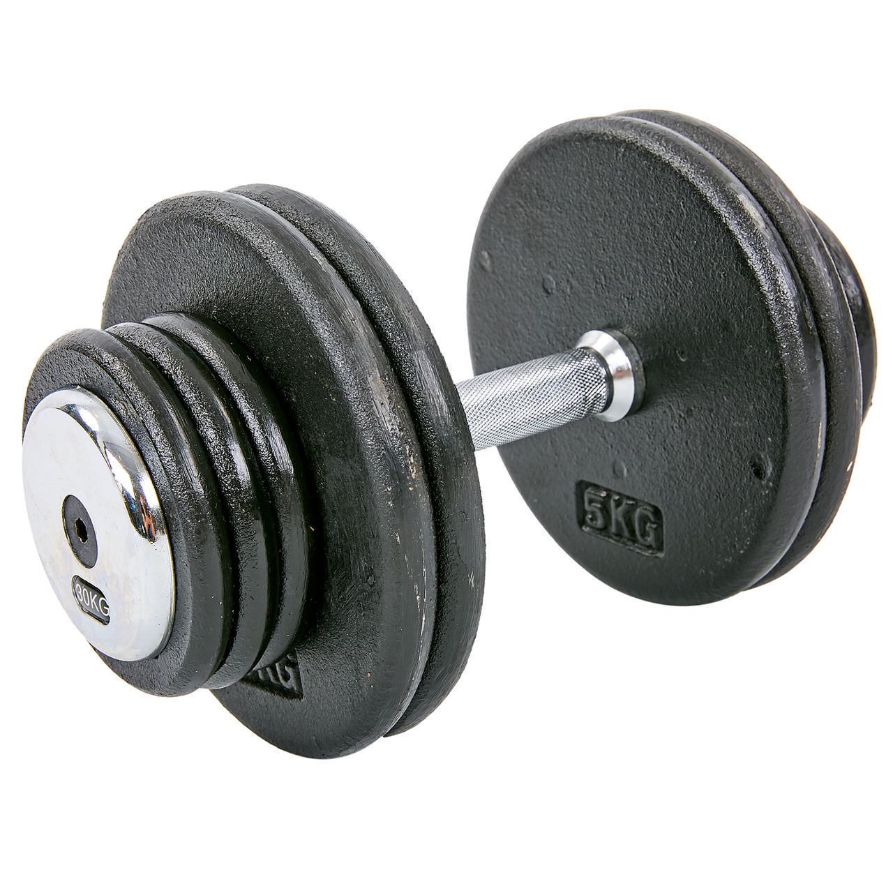 Гантель цельная Record TA-7231-30 стальная окрашенная 30 кг (2532855073)