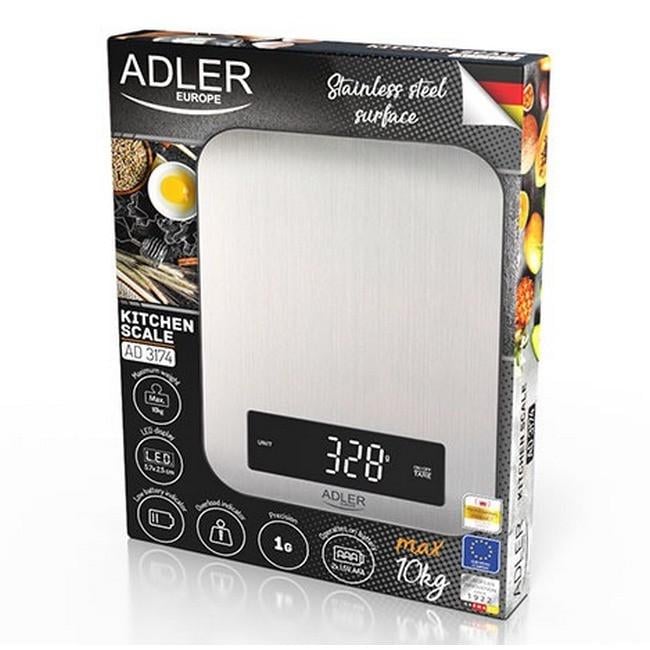 Весы кухонные Adler AD 3174 до 10 кг Inox (iz14802) - фото 9