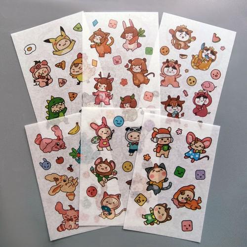 Наліпки в блокнот 14x10,5 см 6 листів