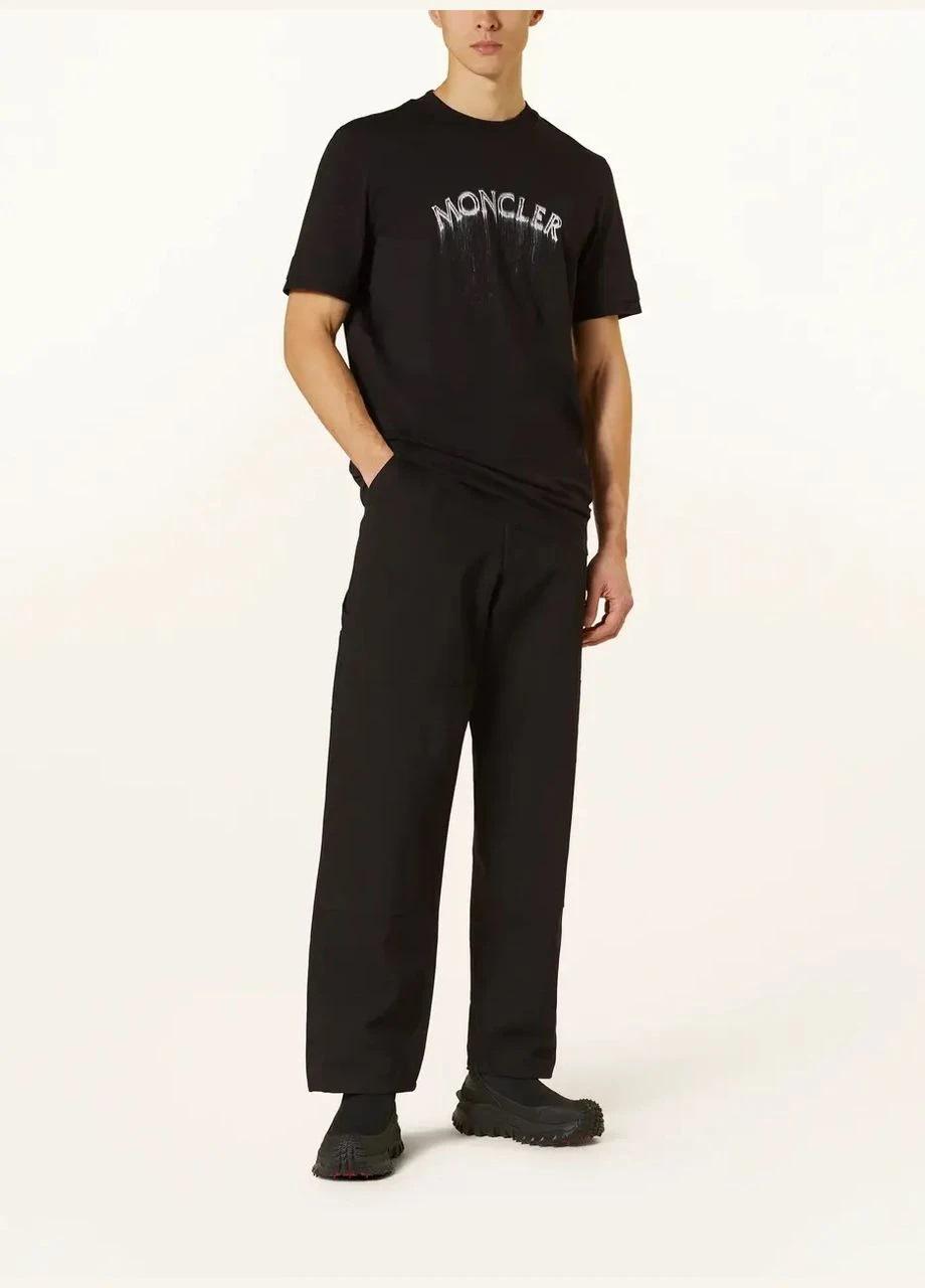 Футболка мужская MONCLER Drips Print Logo M (MC-3156BL)