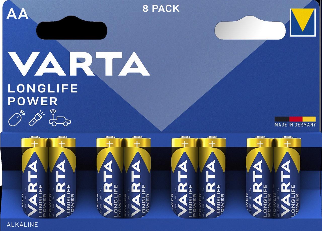 Батарейка Varta Longlife Power AA/LR6 Alkaline 8 шт. (2102559701)