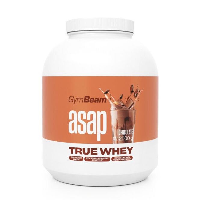 Протеин сывороточный с пробиотиком и ферментами GymBeam Asap True Whey 2 кг Шоколад Протеин сывороточный с пробиотиком и ферментами GymBeam Asap True Whey 2 кг Шоколад