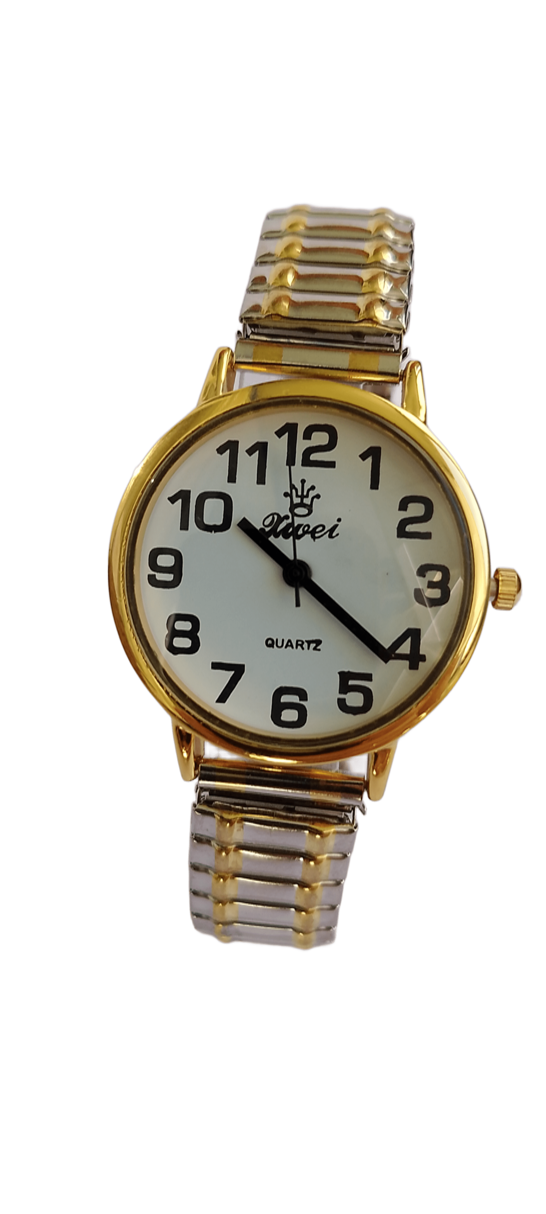 Часы наручные женские Xwei на браслете 30 мм Gold White Silver/Gold (4336)