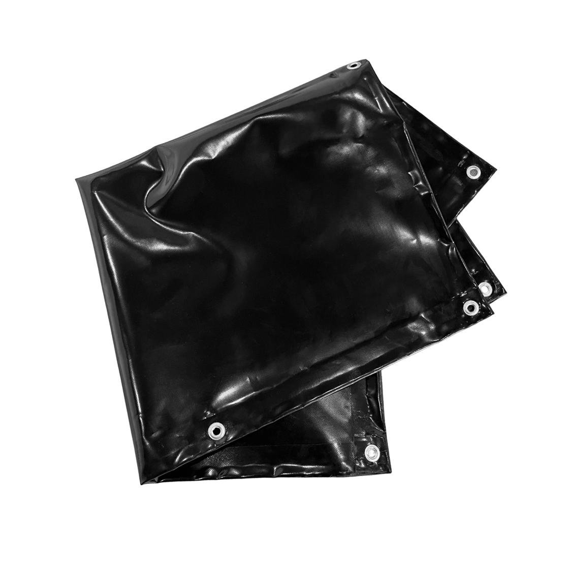 Тент з люверсами водонепроникний ПВХ 650 г/м2 3х2,40 м Чорний (10131447)