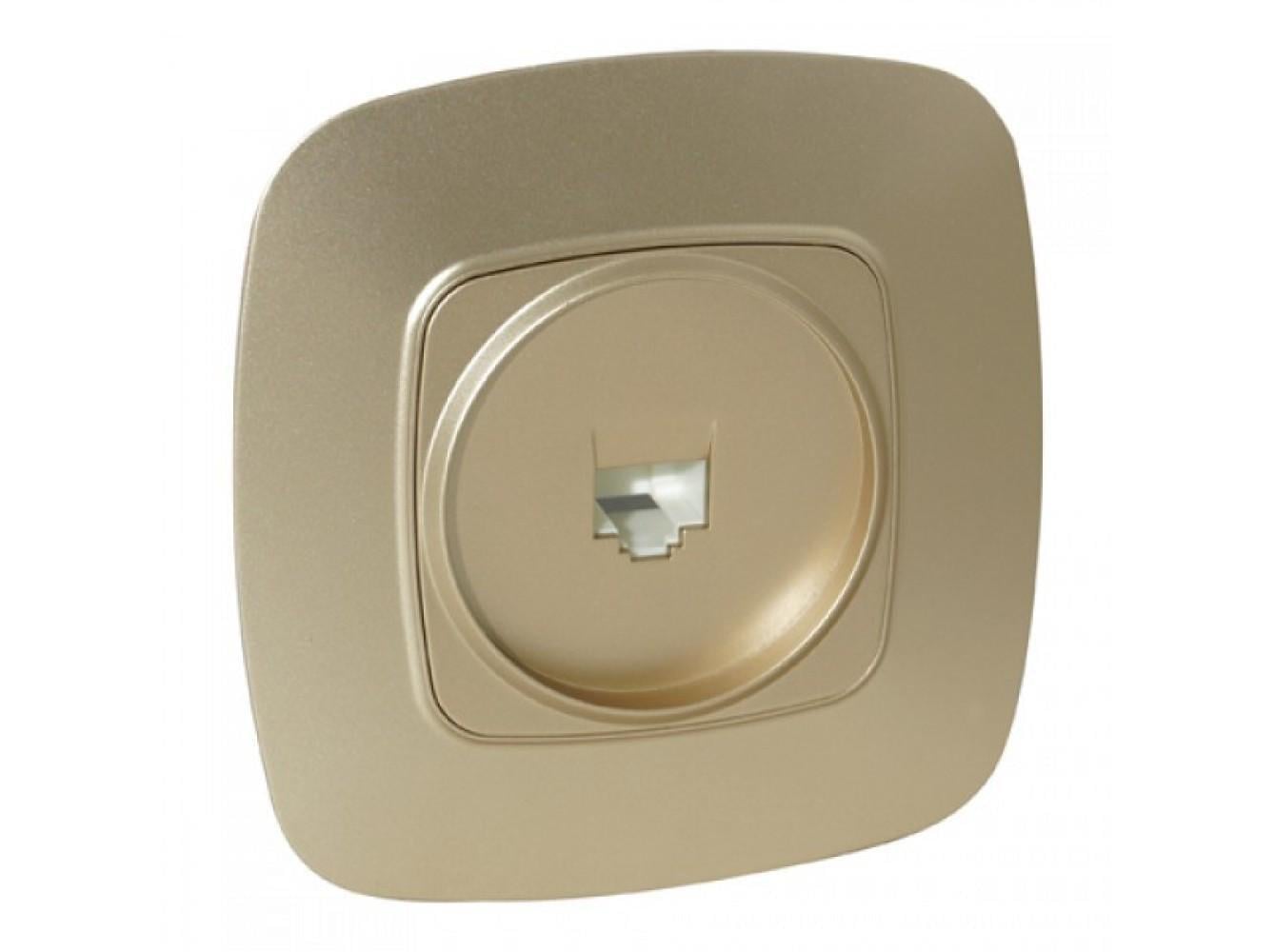 Розетка встроенная HOROZ ELECTRIC ТФ ELA Золотой (112-007-0010-030)