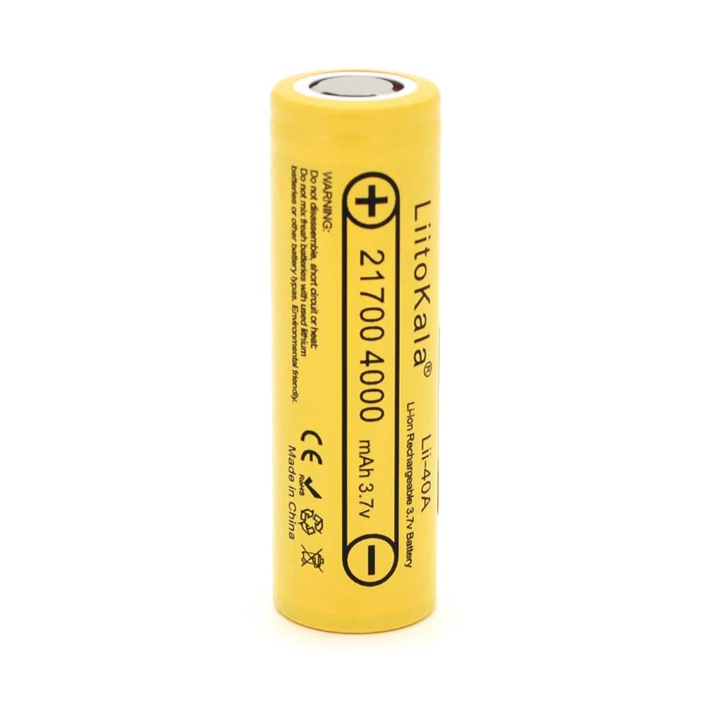 Акумулятор 21700 Li-Ion LiitoKala Lii-40A 4000 mAh 25A 3,7V Yellow (39894)