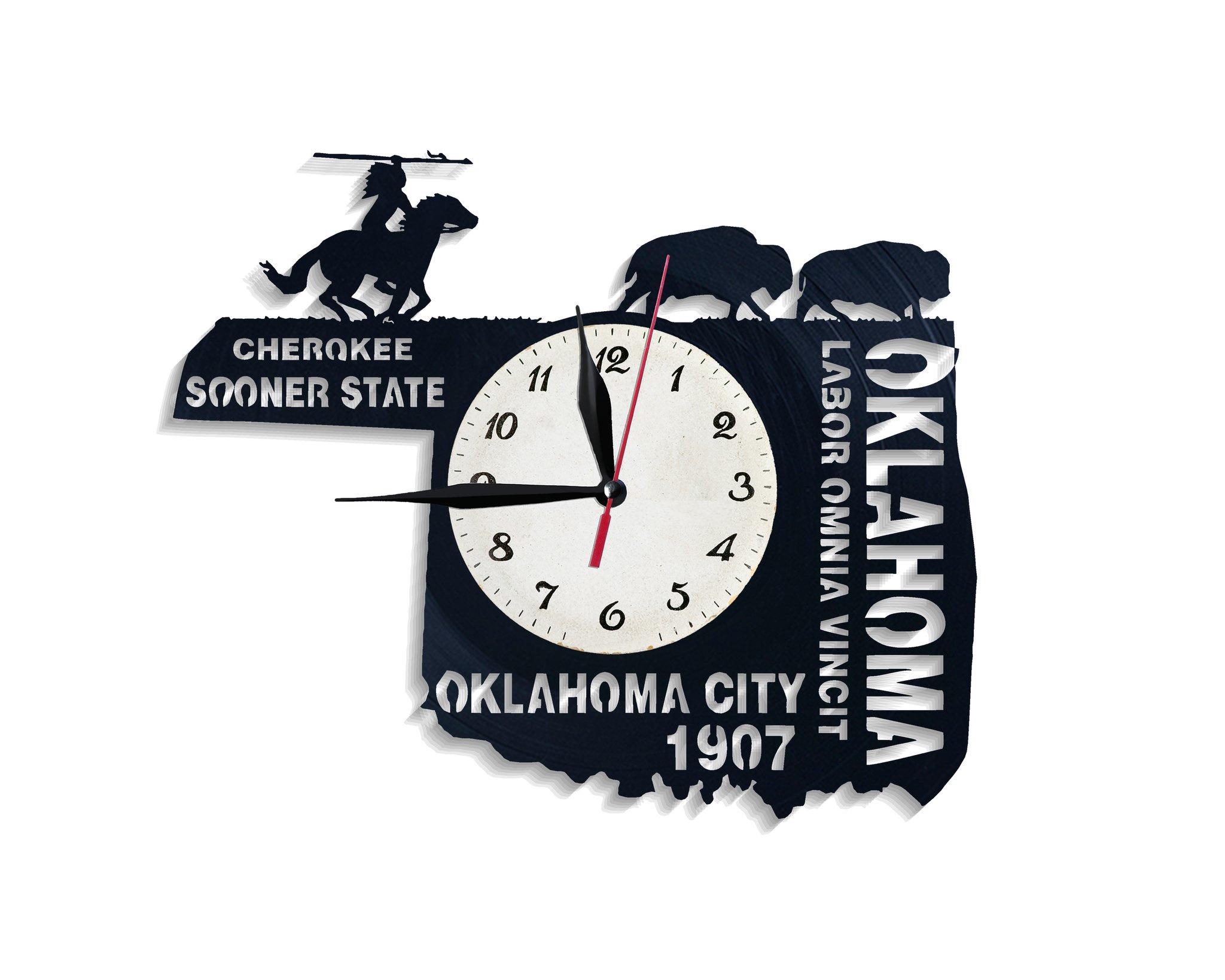 Часы настенные Оклахома 2773 из виниловой пластинки