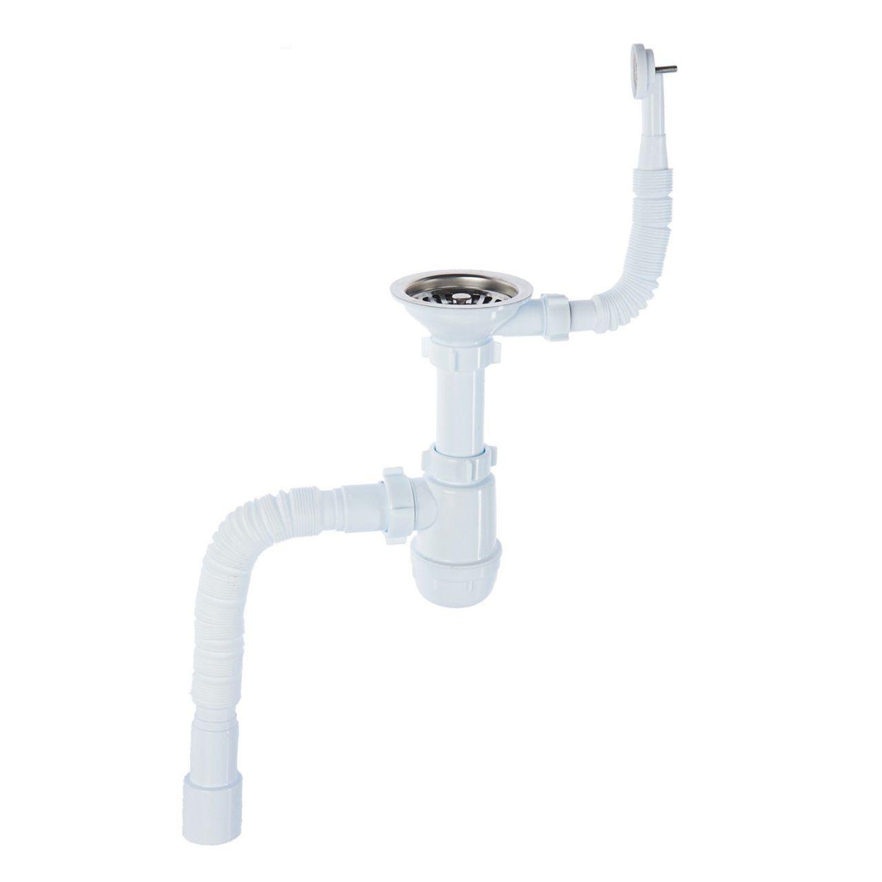 Сифон для мойки ANI Plast Варяг С5515EU 1 1/2"х40 с гофротрубой 40x40/50 универсальный