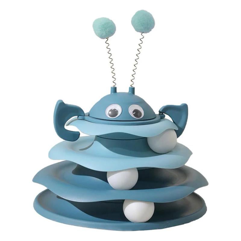 Игрушка для котов интеллектуальная Chaokupet 079906 Башня 3-уровневая Синий (31457508) Игрушка для котов интеллектуальная Chaokupet 079906 Башня 3-уровневая Синий (31457508)