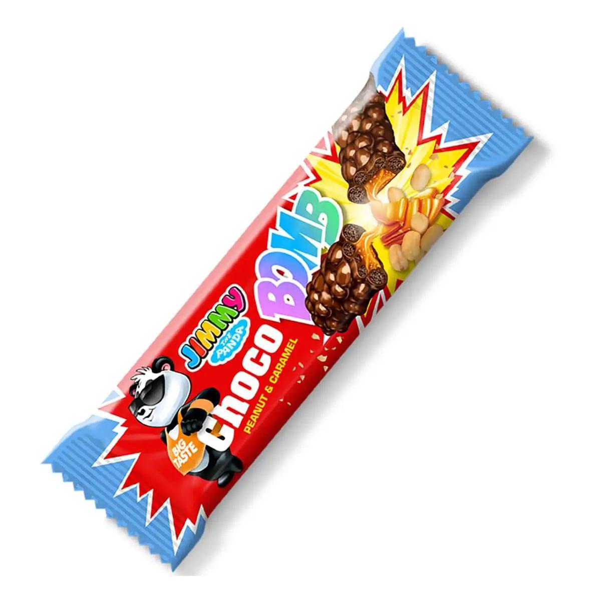 Батончик шоколадний Tayas Jimmy the Panda з горіхами та карамеллю 24 шт. 40 г (00000005313)