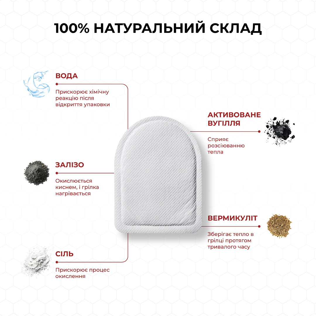 Блок грілок для ніг Hillary 100 шт. (29477466) - фото 7