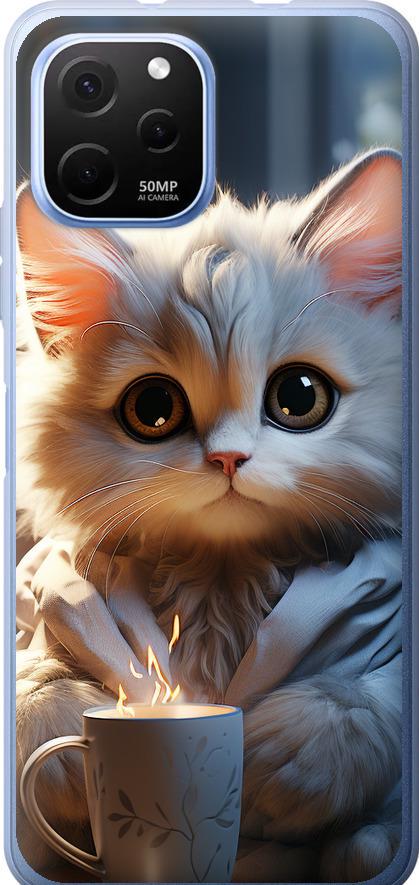 Чехол на Huawei Nova Y61 White cat (5646u-2983-42517)