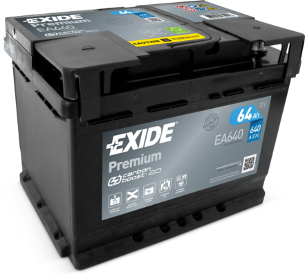 Аккумулятор для легкового автомобиля EXIDE PREMIUM Euro EA640 64 Ah 12V (18073429)