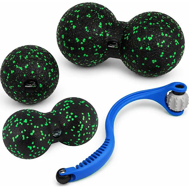 Набір масажних м'ячиків PowerPlay 4007 EPP Massage Ball 3 шт. Чорно-зелений Набір масажних м'ячиків PowerPlay 4007 EPP Massage Ball 3 шт. Чорно-зелений