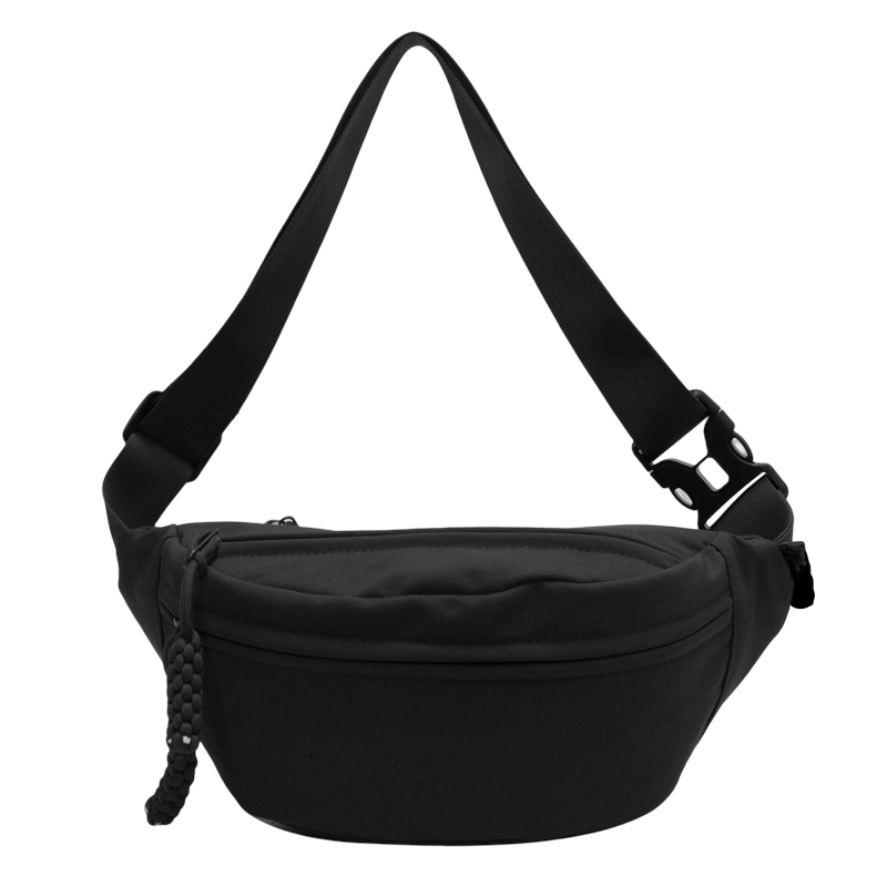 Сумка поясная из оксфорда водостойкая 34x15 см Черный (R9678)