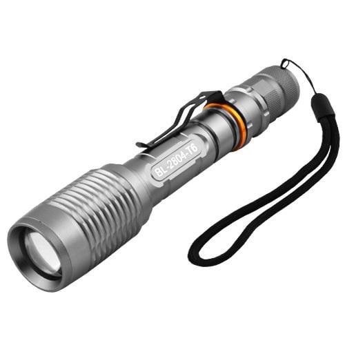 Фонарь с металлической клипсой BL-2804-T6 Серый (538174)
