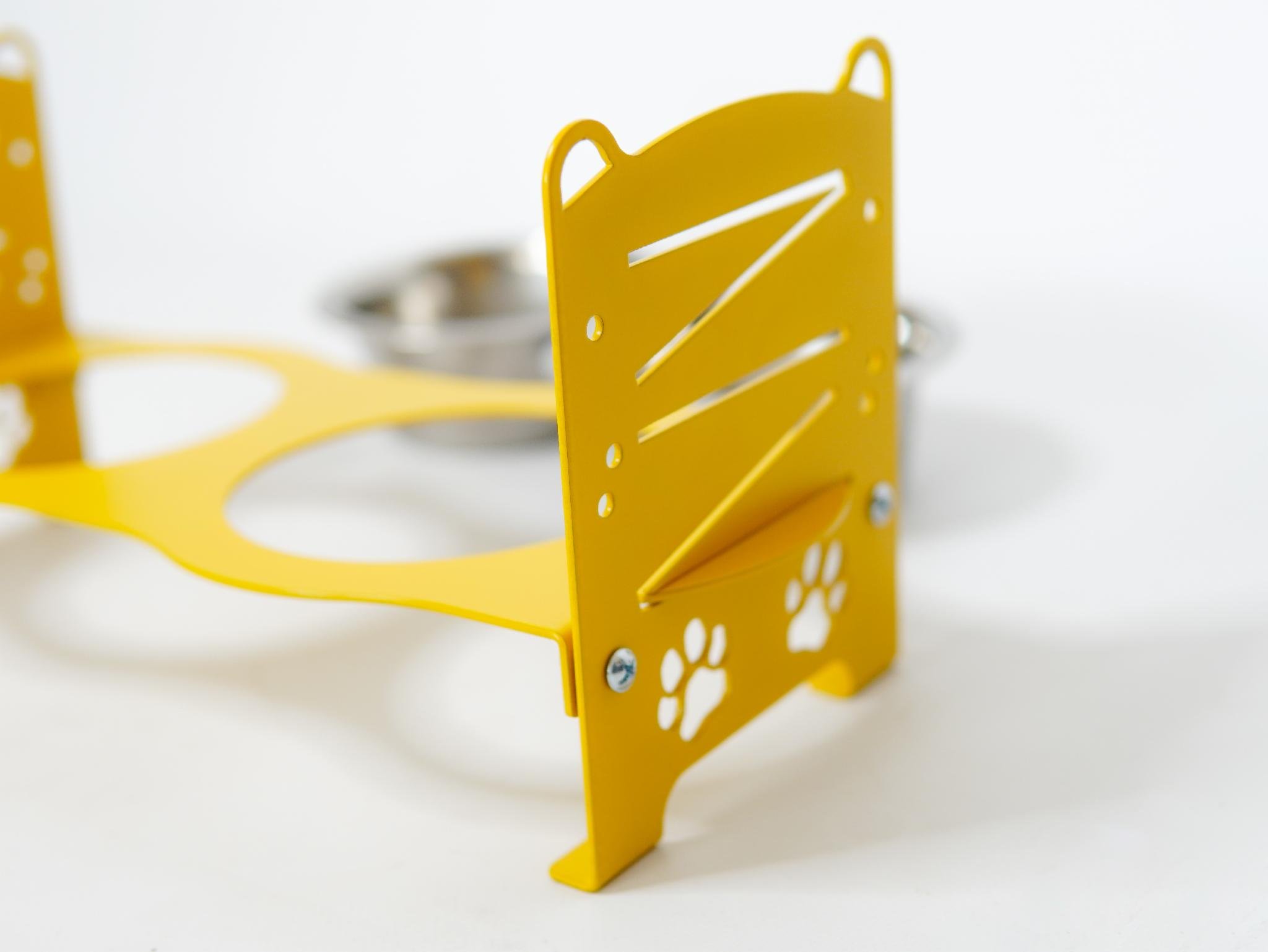 Кормушка для котов разборная-регулируемая 61-137 мм 0,45 л Желтый (1024584к) - фото 5