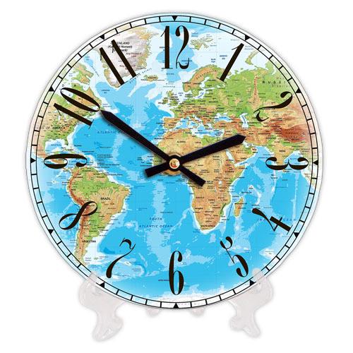 Часы настенные круглые Presentville Карта 18 см (CH18 P 15S087)