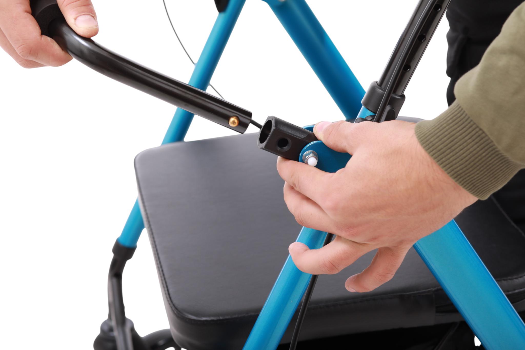 Ролатор алюминиевый MED1-KY9158L-8 облегчен с регулировкой высоты сиденья (MED1-KY9158L-8) - фото 9