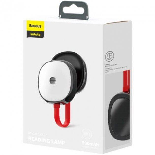 Лампа світлодіодна в салон автомобіля BASEUS In-car Solar Reading Lamp CRYDD02-01 Black - фото 3
