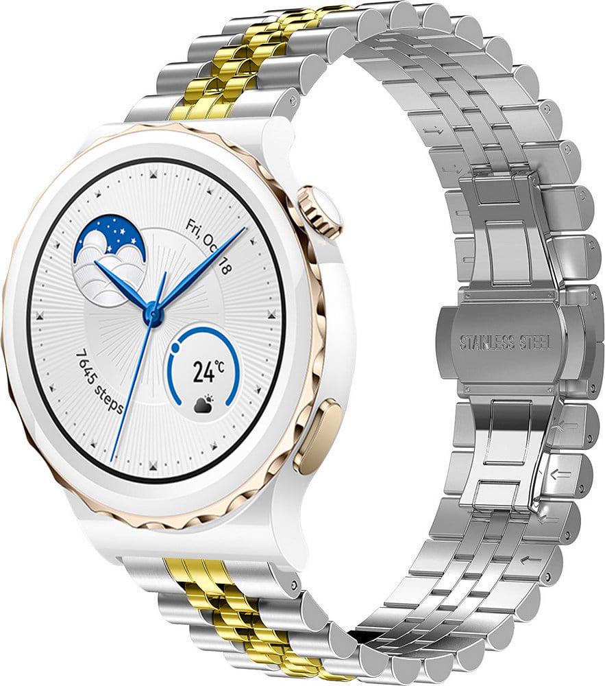 Браслет металлический Stech Line для Huawei Watch GT3 Pro 43 мм Silver Gold (37992-67)