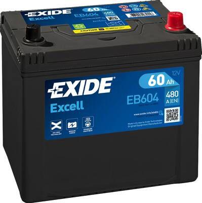 Акумулятор автомобільний EXIDE Excell 60 Ah 390A 12V