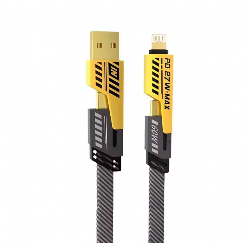 Зарядный кабель 4в1 PD 65W для быстрой зарядки USB Lightning Type-C Зарядный кабель 4в1 PD 65W для быстрой зарядки USB Lightning Type-C