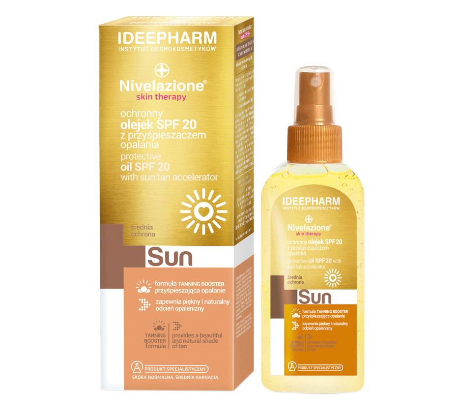 Олійка сонцезахисна Nivelazione Skin Therapy Sun Farmona SPF20 для прискорення засмаги 150 мл (5902082210597)