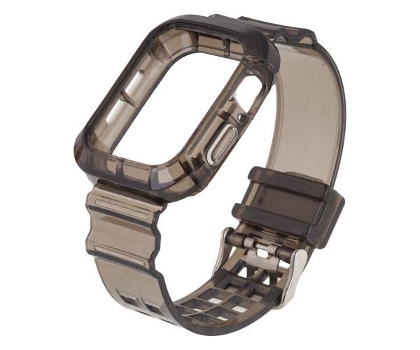 Ремешок Color Transparent для Apple Watch и Protect Case 40 мм Grey