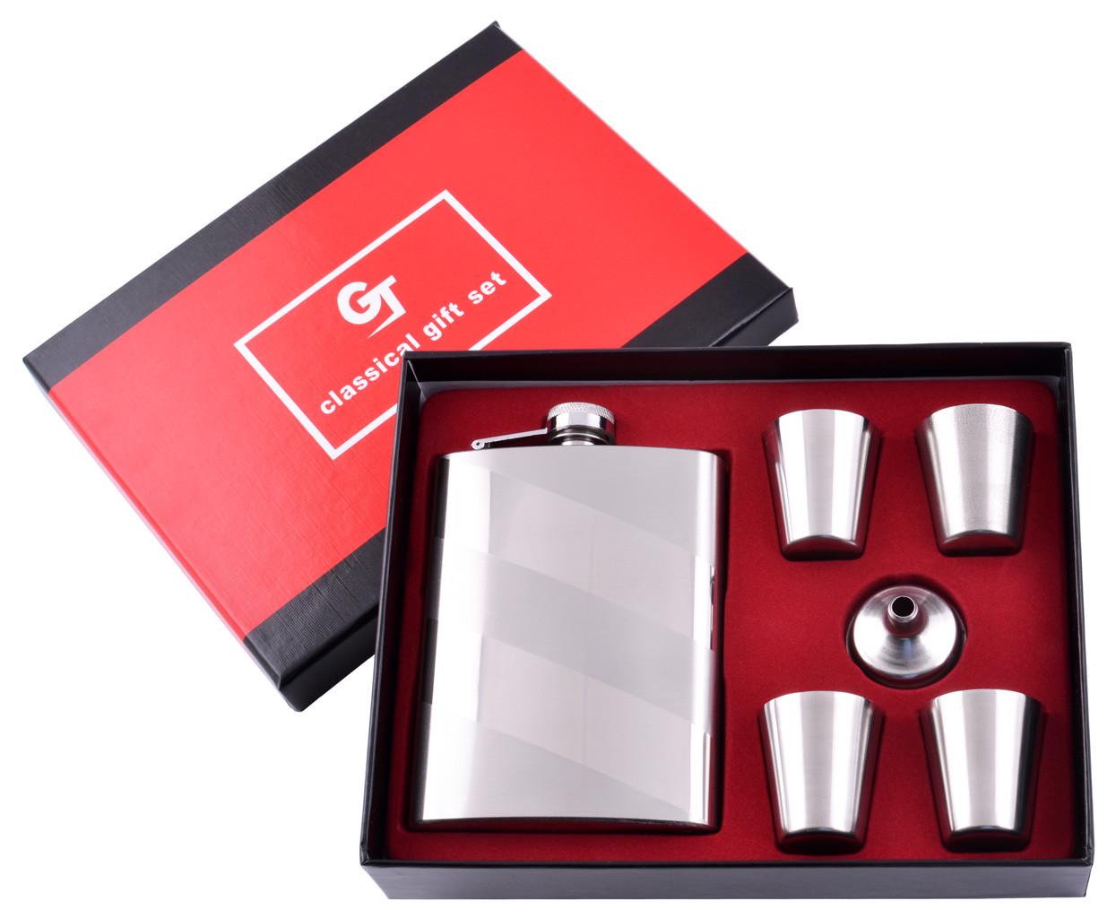 Набор фляга и 4 стопки Alco Trip 240 мл нержавеющая сталь