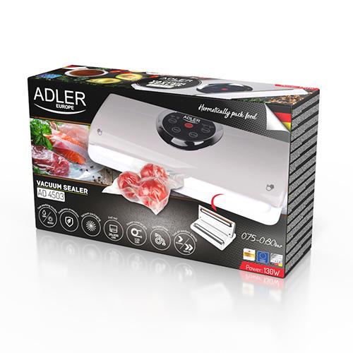 Вакуумный упаковщик Adler AD 4503 с функцией запайки и резки фольги Белый (29424756) - фото 8 Вакуумный упаковщик Adler AD 4503 с функцией запайки и резки фольги Белый (29424756) - фото 8