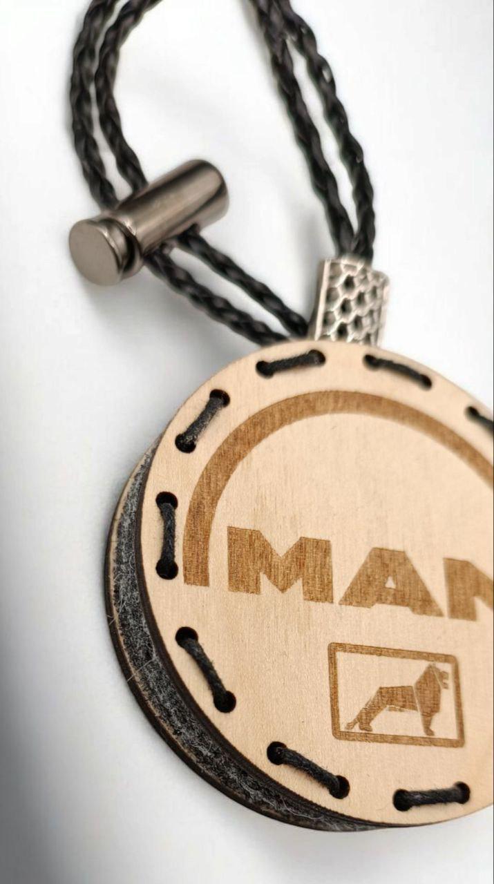 Ароматизатор для авто Man многоразовый из дерева/войлока и аромапарфюм 10 мл (112) - фото 4