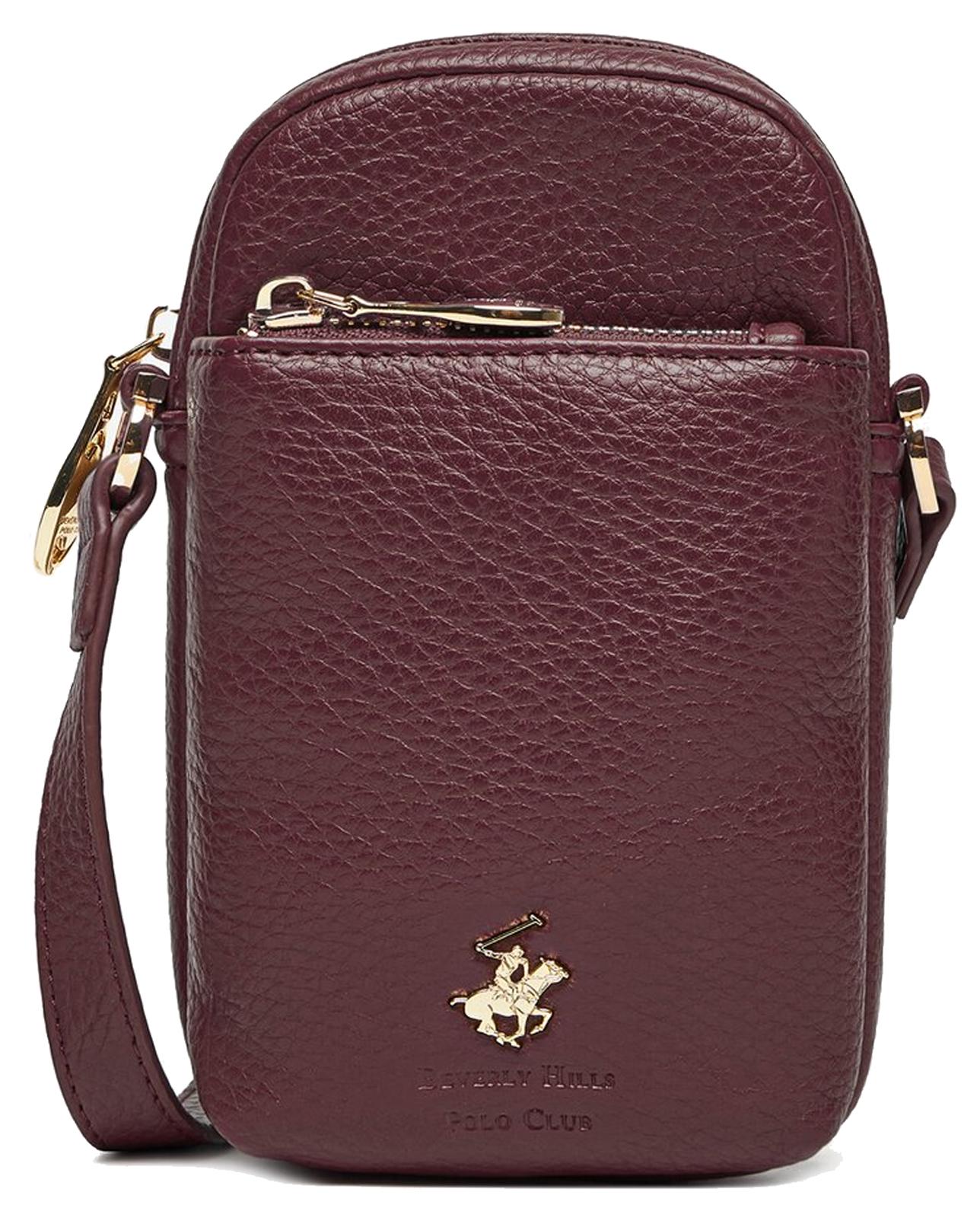 Сумка Beverly Hills Polo Club з ремінцем Бордовий (0395) - фото 1