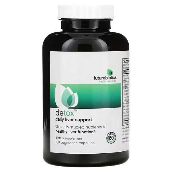 Натуральная добавка для поддержки печени FutureBiotics Detox 120 капсул
