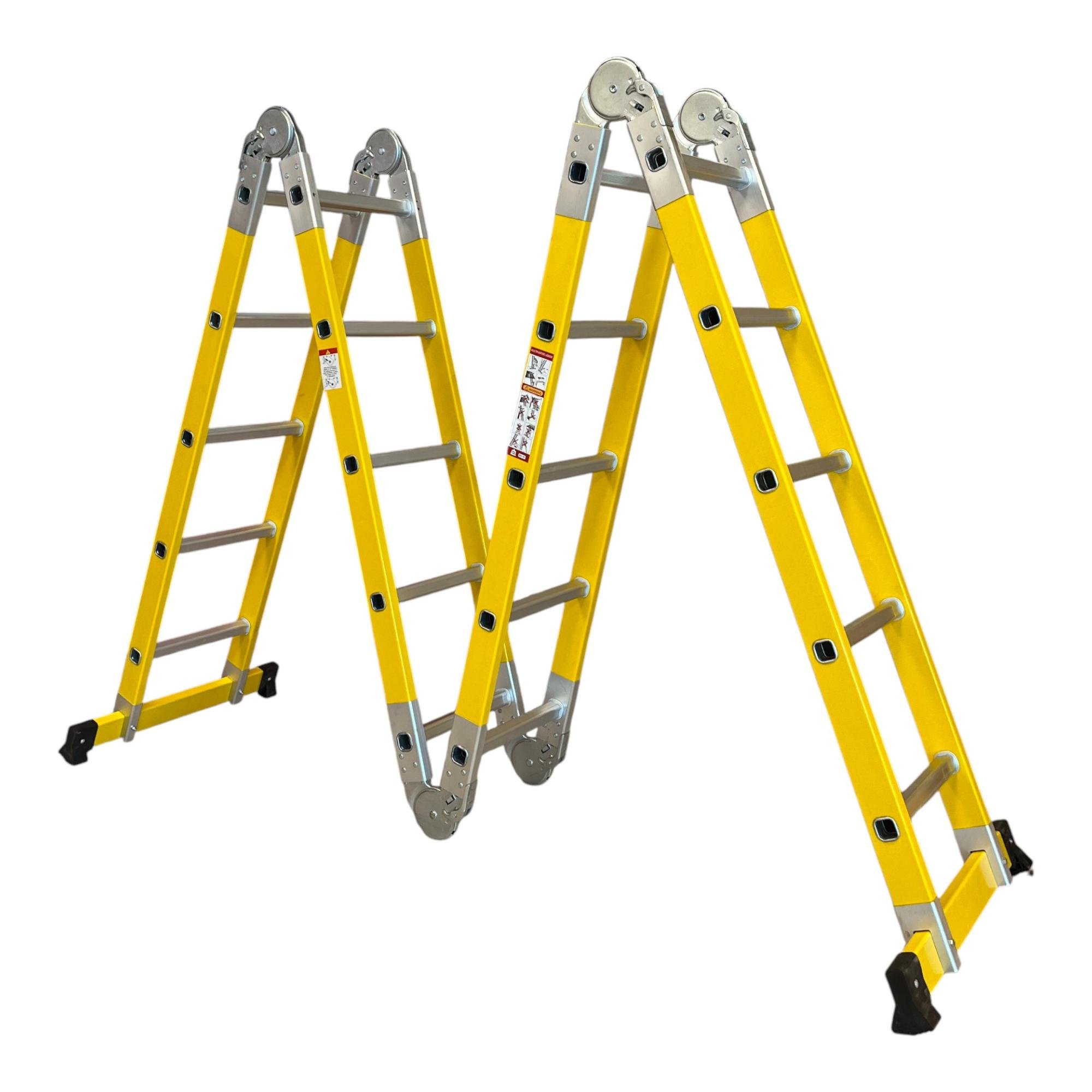 Драбина діелектрична трансформер Техпром 4х6 сходинок 6,68 м Драбина діелектрична трансформер Техпром 4х6 сходинок 6,68 м