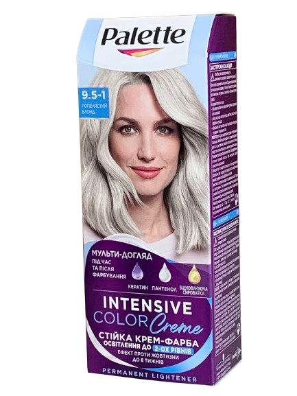 Краска для волос Palette 9.5-1 Пепельный блонд (10024)